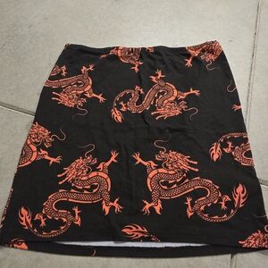 Bear Dance Black and Red Dragon Skirt